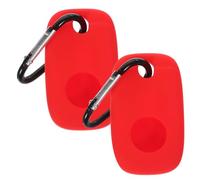 EXHUMKY Tile Pro 2022 Silicone Tracker Cover 2Pcs Anti-Scratch Lightweight Sleeve with Hook for Parents Keychains and Dog Leash Red