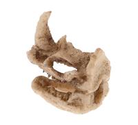 EXHUMKY Unique Resin Skull Hideout for Reptile Tanks Safe Decoration for Lizards Snakes More Pet Shelter Craft for Terrarium Environments