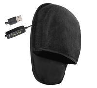 EXHUMKY USB Heated Mouse Pad with Wrist Support for Office and Home Use, Black Pvc Material, Break Resistance and Three-level Temperature Control, Simple and Fashionable Design