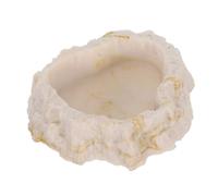 EXHUMKY Versatile Reptile Food Bowl Imitation Rock Basin Gecko Dish Snake Water Bowl for Escape Feeder Terrarium Lizard Snake Gecko Feeding