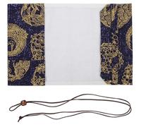 EXHUMKY Vintage Totem Handmade Fabric Book Sleeve A5 Size Adjustable Protective Book Cover Washable Decorative Sleeve for Office and School Use