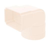 EXHUMKY White Plastic Gutter Downspout Adapter for Square Round Pipes, Easy to Install Rain Gutter Accessory with Clog Reduction, Suitable for Residential Roof Drainage Systems