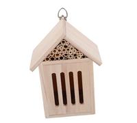 EXHUMKY Wooden Insect Hotel and Bee House Natural Wood 11x9x21cm Garden Bug Habitat for Backyard and Children’s Outdoor Observation
