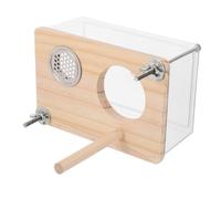 EXHUMKY Wooden Parakeet Nest Box Transparent Breeding House for Cockatiels and Provides Warmth Easy Observation of Your Birds Activities