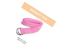 EXHUMKY Yoga Tension Strap Pink Non-elastic Auxiliary Equipment for Stretching Flexibility Improvement Suitable for Yoga Fitness Dance Therapy and Posture Correction