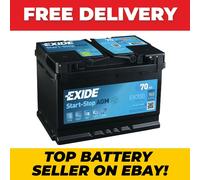 Exide 096 AGM Car Van Battery EK700 70Ah AGM700 Heavy Duty Start Stop Battery