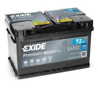 100 Car Battery Exide EA722 12 V 72Ah 720CCA - Bosch S5007 Equivalent