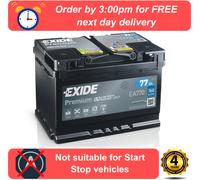 Exide EA770 TYPE 096 Car Battery 77Ah 760A Fits ALFA ROMEO / FIAT / LANCIA