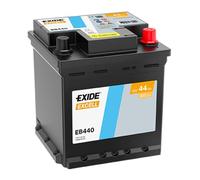 EB440 Excell 202 Car Battery 12V 44Ah 400cca L175 W175 H190 0/1 B13 3 Year Exide