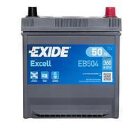 EB504 Excell 008 Car Battery 12V 50Ah 360cca L200 x W170 x H225 0/1 3 Year Exide