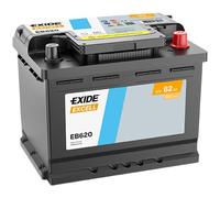 027 Car Battery Exide EB620 12V 62Ah 520CCA - Dynamp DF621 Equivalent