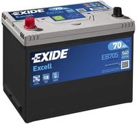 EXIDE EB705 Excell 12V 70Ah 540A High Performance Car Battery - 3 Years Warrant