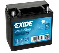 EXIDE EK151 AGM 12V 15AH 200A Auxiliary Battery JAGUAR LAND ROVER CX23-10C655-AC