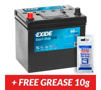 EXIDE EL605 005R EFB Stop / Start Car Battery 12V 60AH 520CCA + Clamp Grease
