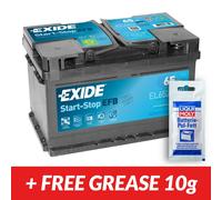 EXIDE EL652 100 EFB Stop/Start Car Battery 12V 65AH 650CCA Low Case 096 Battery