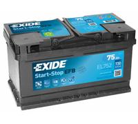 Exide EL752 Stop Start 12V 75Ah 730CCA EFB Original Genuine OEM Battery TYPE 110