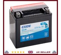 Exide ETX14L-BS 12V Motorcycle Battery YTX14L-BS Compatible