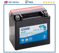 Exide ETX14L-BS 12V Motorcycle Battery YTX14L-BS Compatible