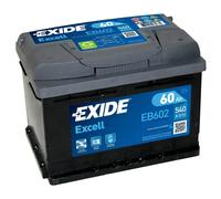 Exide Excell 60Ah 540CCA 12v Type 075 Car Battery 3 Year Warranty - EB602