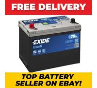 EXIDE EXCELL EB705 Car Battery 12V 70AH 540A 031SE EX22 072