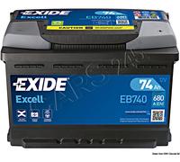 EXIDE Excell Starting Battery 62Ah 110min 12V 15.1Kg 242x175x190h mm