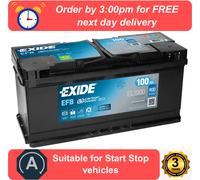 EXIDE Micro-Hybrid - EFB Battery - EL1000 Renault Captur 1.0 TCe 90 HJB (2019-)