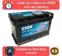 EXIDE Micro-Hybrid - EFB Battery - EL800 BMW 128ti 2.0 F40