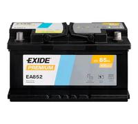Exide Premium Carbon Boost EA852 12 V 85 Ah 800 A car battery | Compatible with: Alfa Romeo 159, 159 Sportwagon, 8C, 8C Spider, Brera, Spider, Alpina B3, B3 Cabriolet, B3 Coupe, B3 Touring