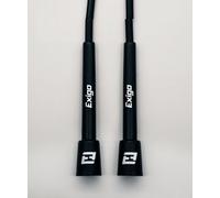 Exigo® Stealth Adjustable 10ft Beaded Skipping Rope - Jump Rope (Black)