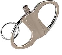 Exihibit Lighter, Keychain Lighter, Fire Starter Key Ring, Hidden in Keychain, Metal Match Keychains, Mini Waterproof for Camping, Hiking, Outdoor (Silver)
