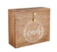 Eximious India Wedding Card Box with Card Slit and Lock 12"X10"X4.5"- Gift Wishing Well Card Box for Weddings, Receptions, Birthdays, Graduations, Baby Showers, Honeymoon Funds WBKH (Burnt)