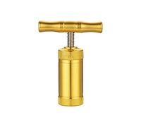 EXINBEICHUAN T Pollen Press Tool Pollen Press Kief Heavy Duty Pollen Presser T Press Handle Tool Metal Aluminum Compressor T Shape Handle Tool for Pressing Herb, Spice, Hay Single Handle Golden