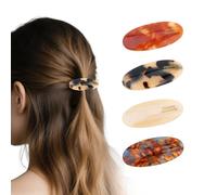 Exipsat Ladies Large Vintage Style Snap Snap Hair Clips for Thick Hair, 4 Flat Hair Clips