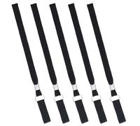 Exircy 5Pcs Black Elastic Loop Walking Stick Wrist Straps, Anti-Slip from Handle Straps Band Black Nylon Strap Wrist Strap Fit for Collapsible Foldable Walking Stick, Crutches