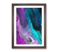 Exist Forever Abstract Framed Print for Living Room Bedroom Home Office Décor, Wall Art Picture Ready to Hang, Walnut A4 Frame (34 x 25 cm)