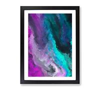 Exist Forever Abstract Framed Print for Living Room Bedroom Home Office Décor, Wall Art Picture Ready to Hang, Black A4 Frame (34 x 25 cm)