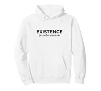 Existence Precedes Espresso Funny Philosophy Pullover Hoodie