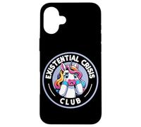 Existential Crisis Club Unicorn Humor Case for iPhone 16 Plus
