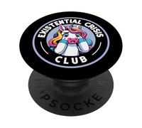 Existential Crisis Club Unicorn Humor PopSockets Adhesive PopGrip