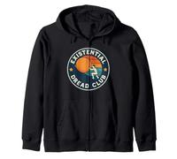 Existential Dread Club - Funny Philosophy Sisyphus Zip Hoodie