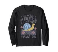 Existential Snail The Weight of The World is Heavy Crawl On Long Sleeve T-Shirt