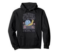 Existential Snail The Weight of the World is Heavy Crawl On Pullover Hoodie