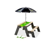 EXIT Aksent sand & water and picnic table (1 bench) with parasol and gardening tools