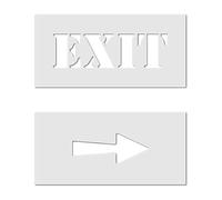 Exit and Arrow Stencil Pack - Exit Sign Template - Sign Making Stencil by CraftStar (2 (Medium))