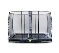 EXIT Elegant ground trampoline 7x12ft with Economy safety net - black