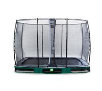 EXIT Elegant Ground Trampoline 7x12ft with Economy Safety Net - Green