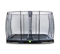 EXIT Elegant ground trampoline 8x14ft with Economy safety net - black