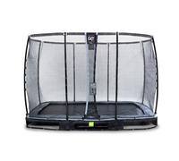 EXIT Elegant Premium ground trampoline 7x12ft with Deluxe safety net - black