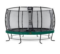 EXIT Elegant Premium trampoline 14ft with Deluxe safetynet - green