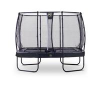 EXIT Elegant Premium Trampoline 7x12ft with Deluxe Safety Net - Black